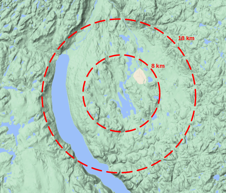 Proposed impact crater